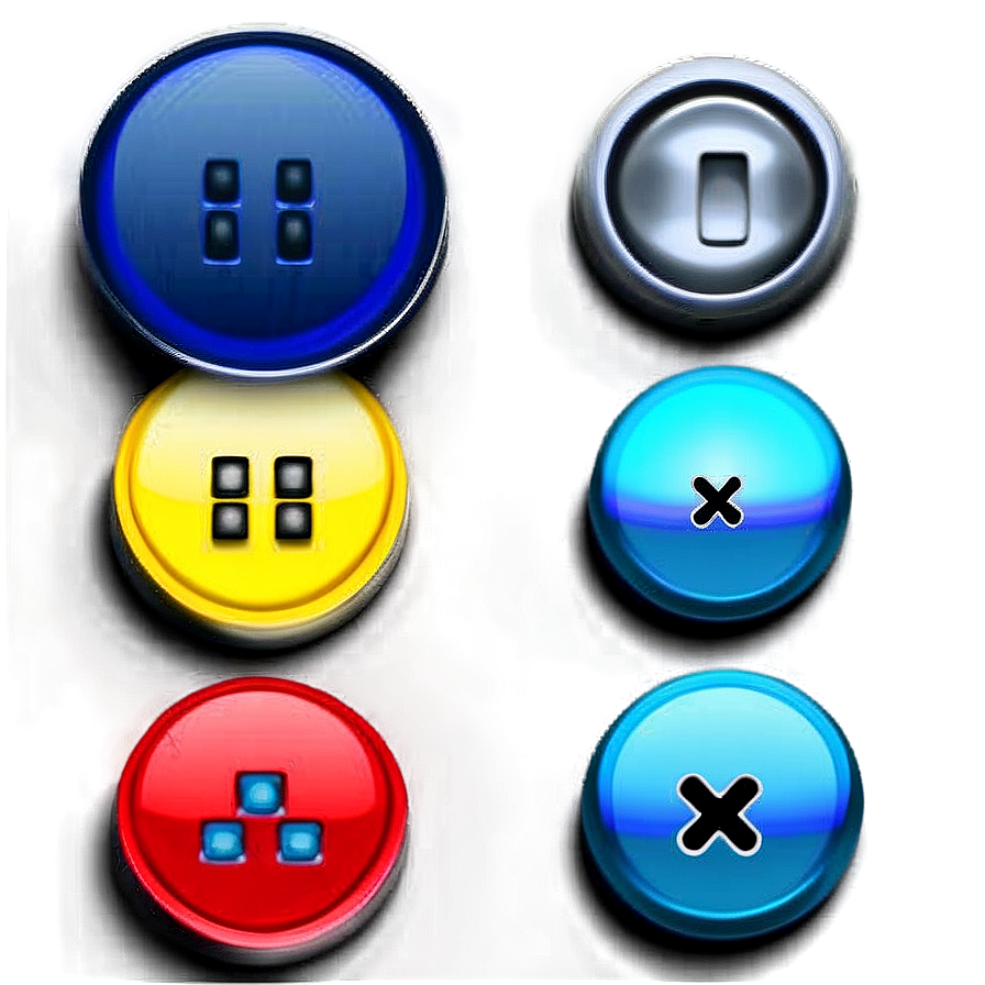 Matte Buttons Selection Png 06262024 PNG Image