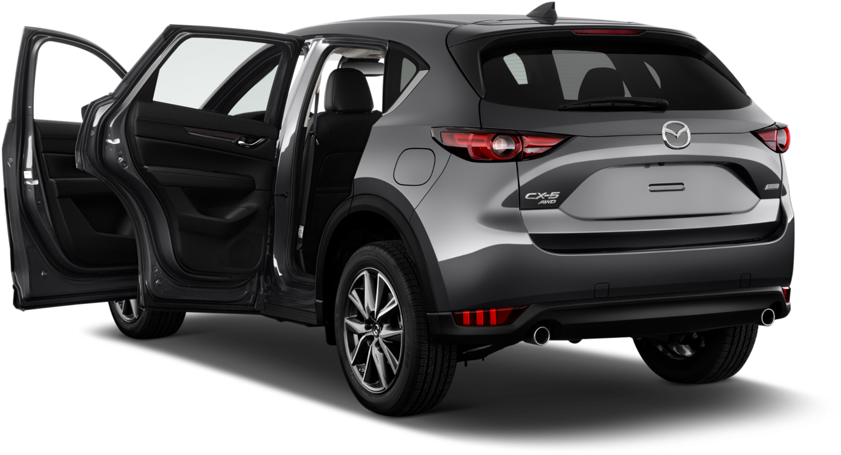 Mazda C X5 Open Doors Rear View PNG Image