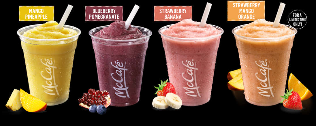 Mc Cafe Smoothie Selection PNG Image