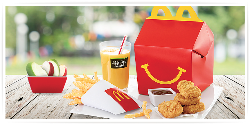 Mc Donalds Happy Meal Set Outdoors PNG Image