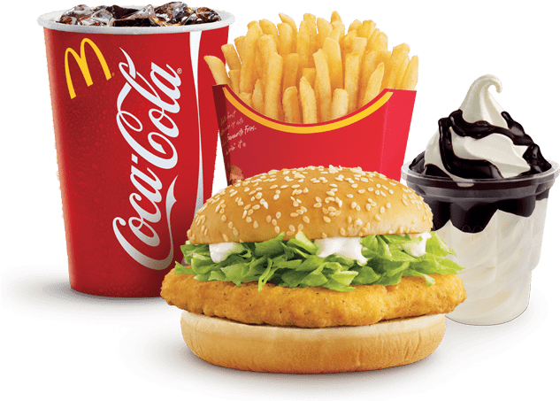 Mc Donalds Meal Combo Set PNG Image