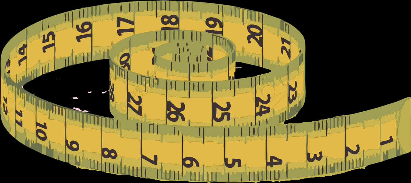 Measuring Tape Coiled PNG Image