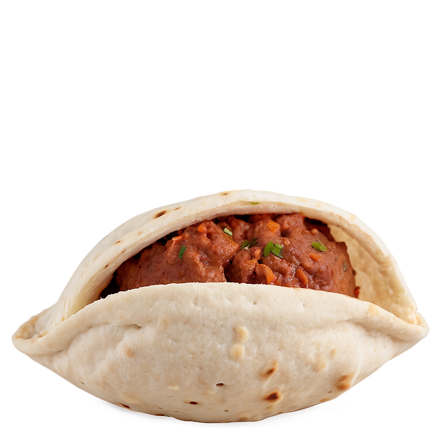 Meatball Pita Pocket PNG Image