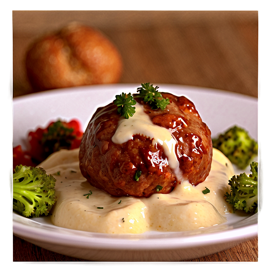 Meatball With Cream Sauce Png Bta47 PNG Image