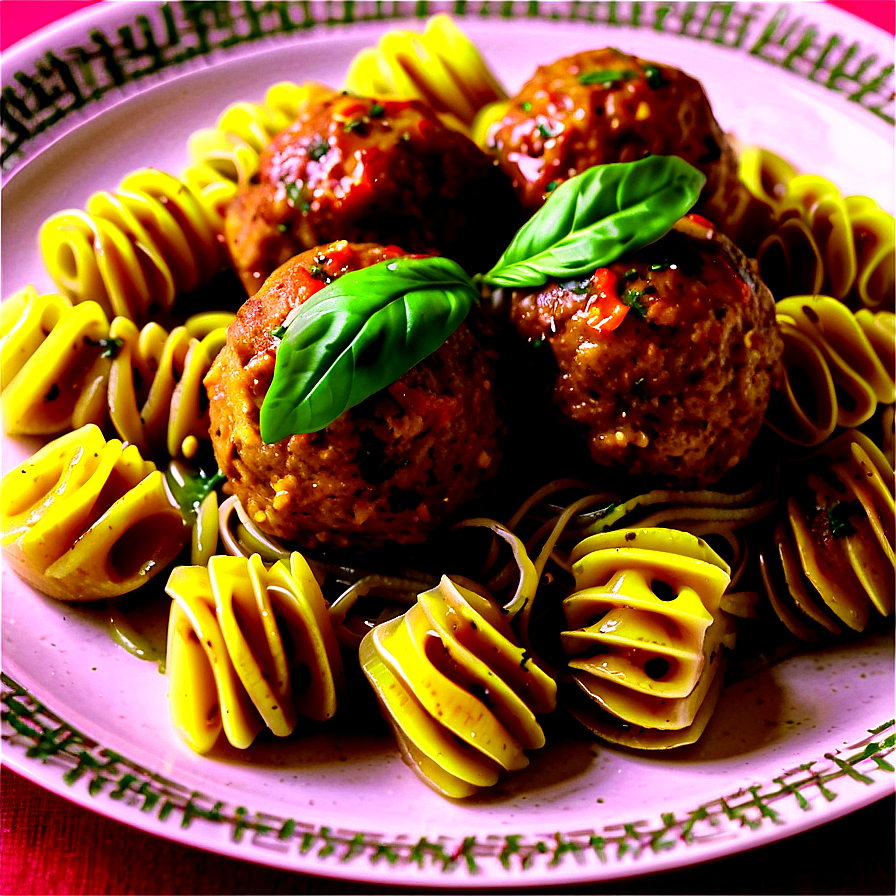 Meatball With Pesto Pasta Png 47 PNG Image