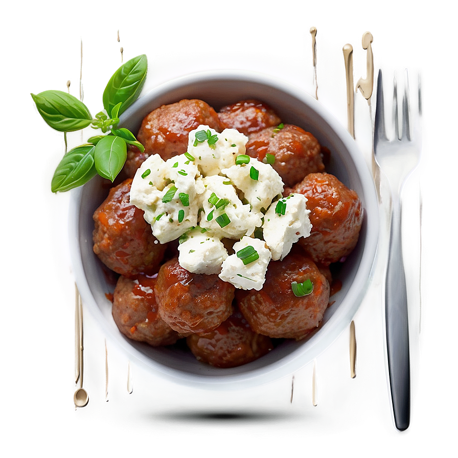 Meatballswith Ricottaand Basil PNG Image