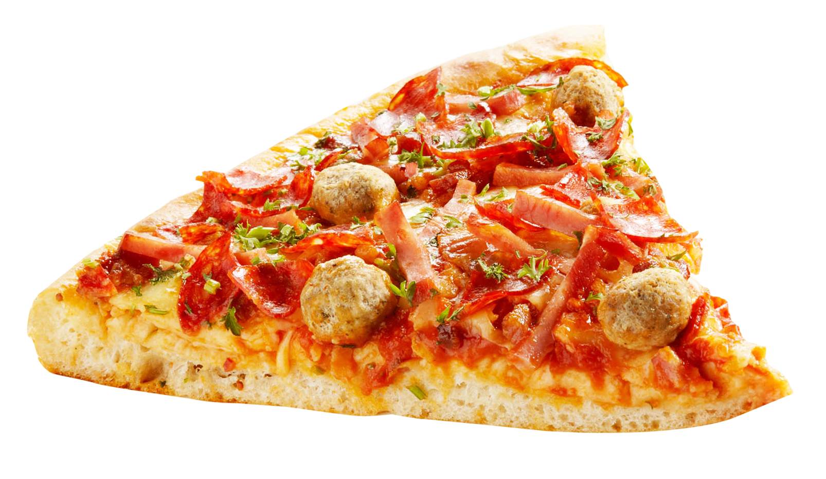 Meaty Pepperoni Pizza Slice PNG Image