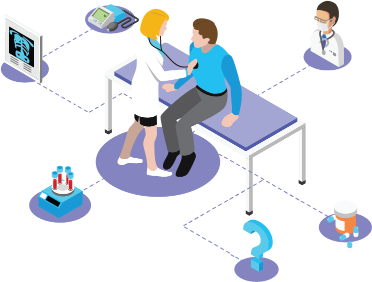 Medical Consultation Isometric Illustration PNG Image