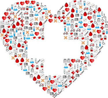 Medical Heart Collage PNG Image