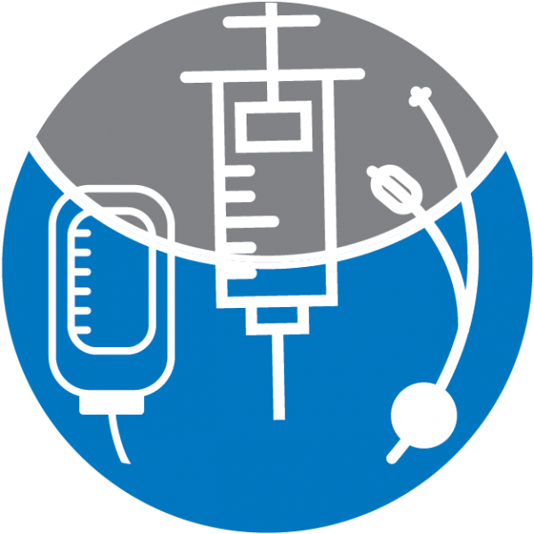 Medical I V Dripand Syringe Icon PNG Image