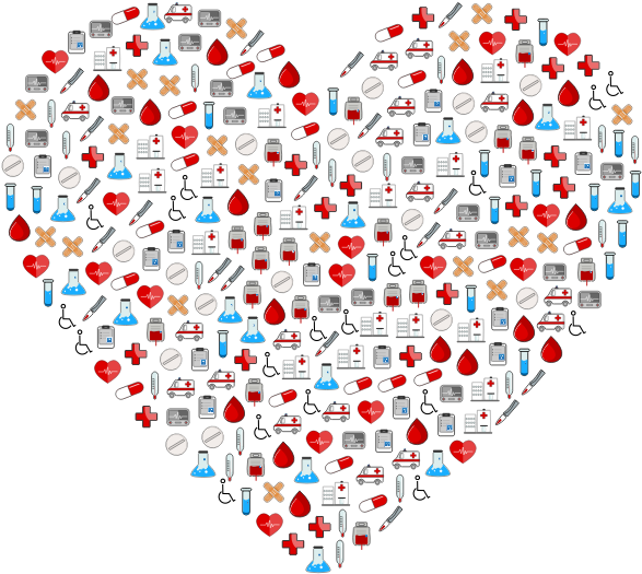 Medical Icons Heart Shape PNG Image