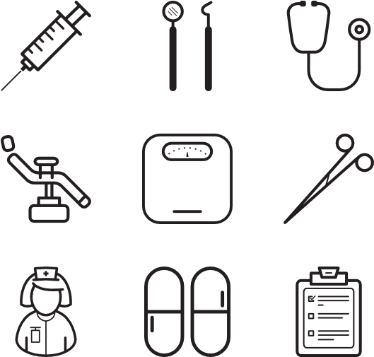 Medical Icons Set Vector PNG Image