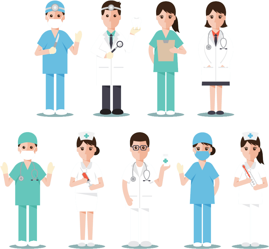 Medical Staff Variety Illustration PNG Image