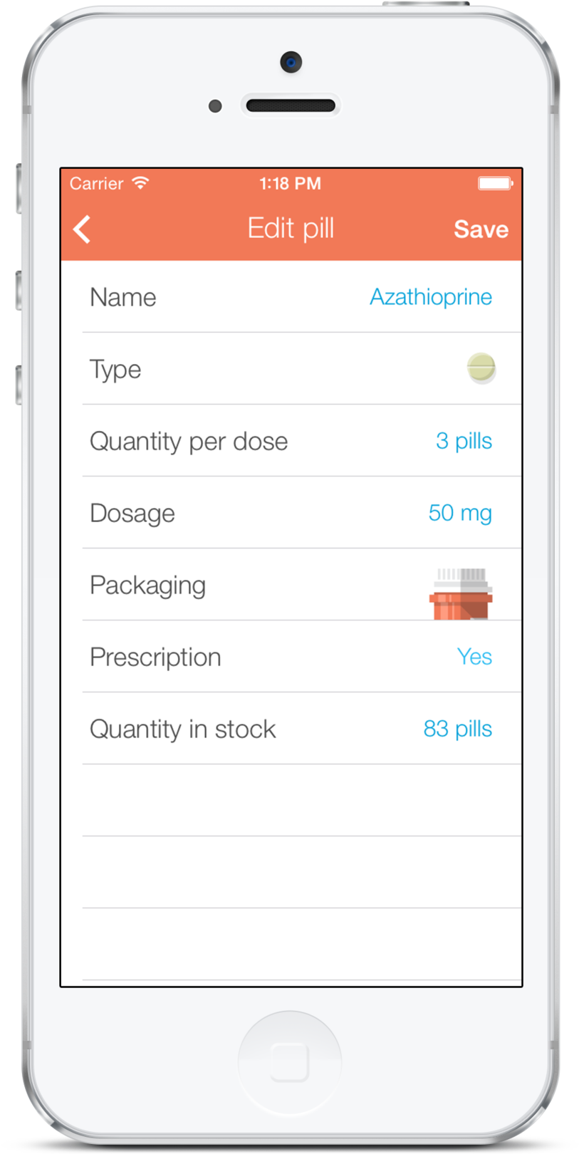 Medication Management App Screen PNG Image