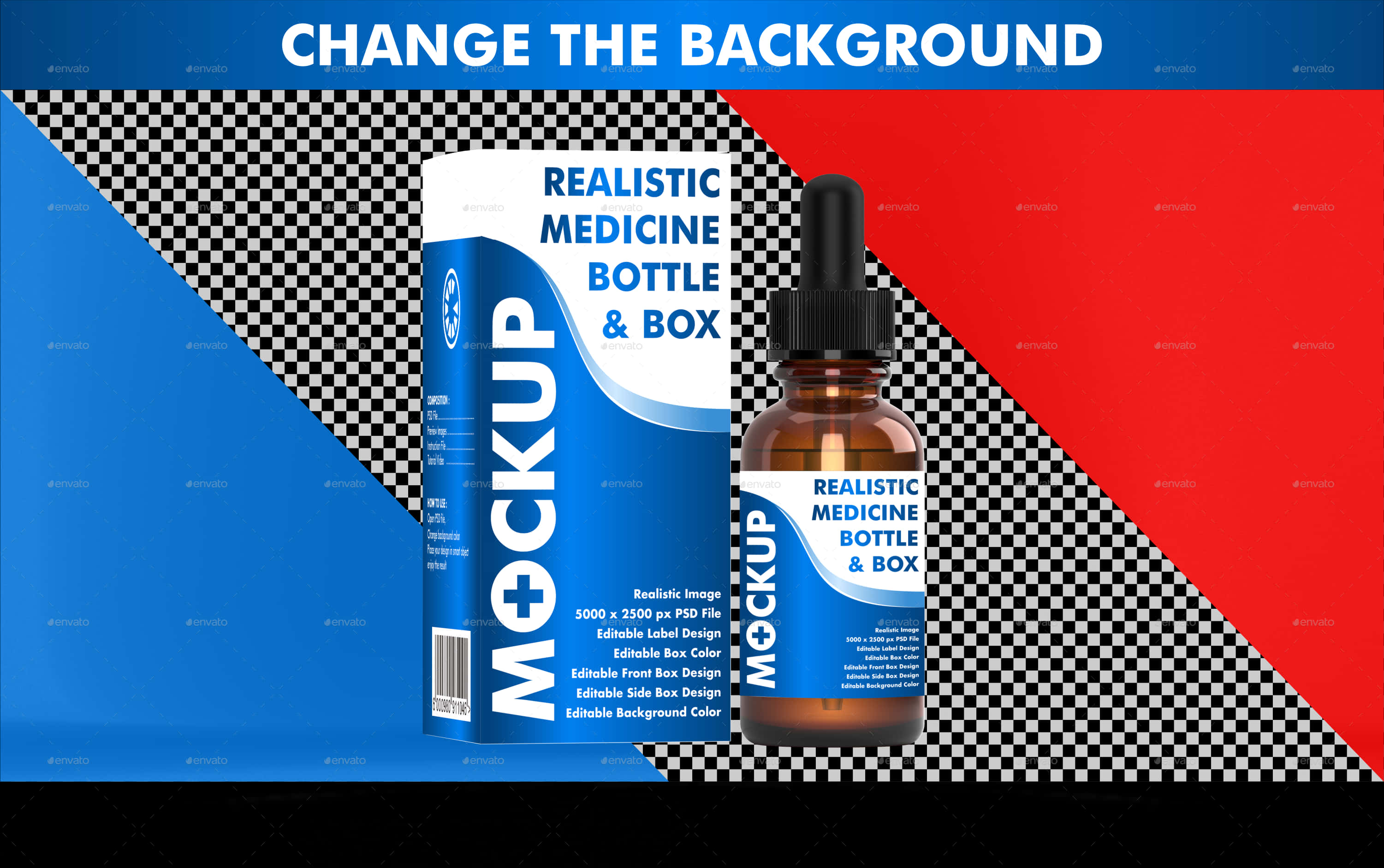 Medicine Mockup Presentation PNG Image