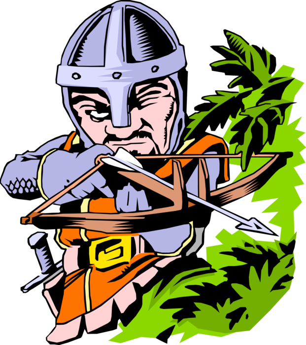 Medieval Archer Readyto Shoot PNG Image