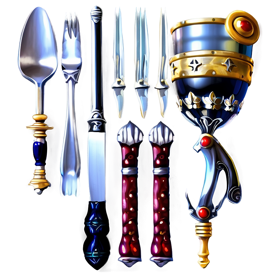 Medieval Banquet Utensils Png Krt PNG Image