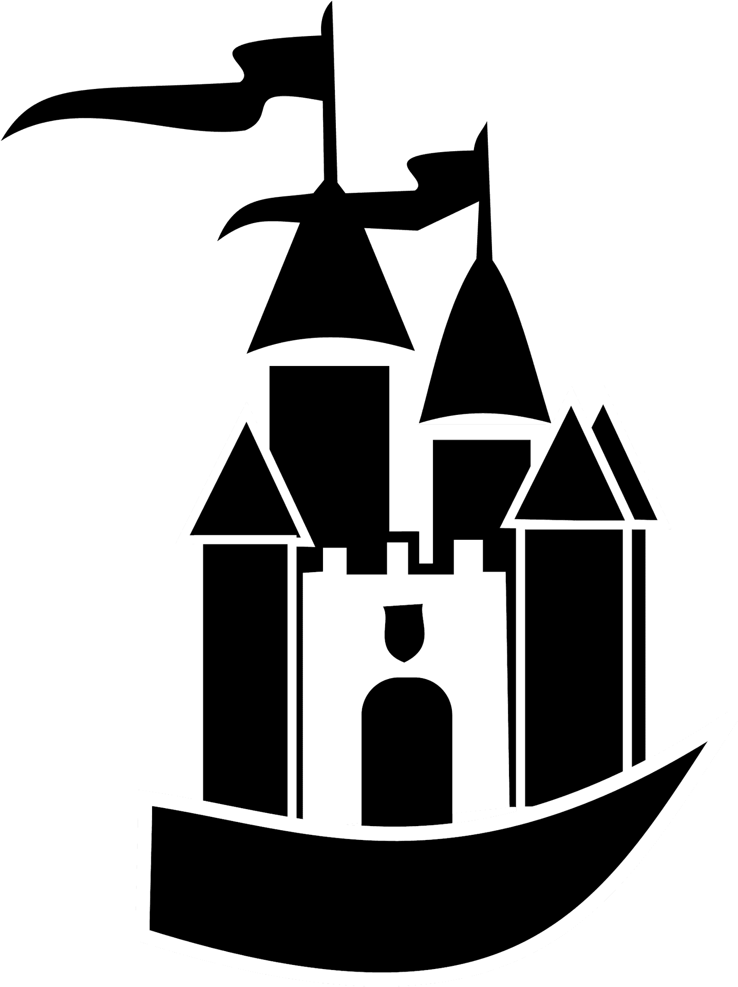 Medieval Castle Silhouette PNG Image