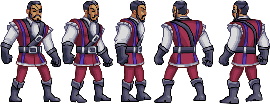 Medieval Character Sprite360 View PNG Image