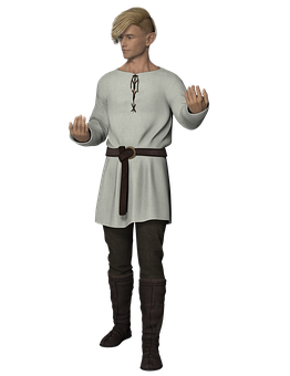 Medieval Fantasy Character Render PNG Image