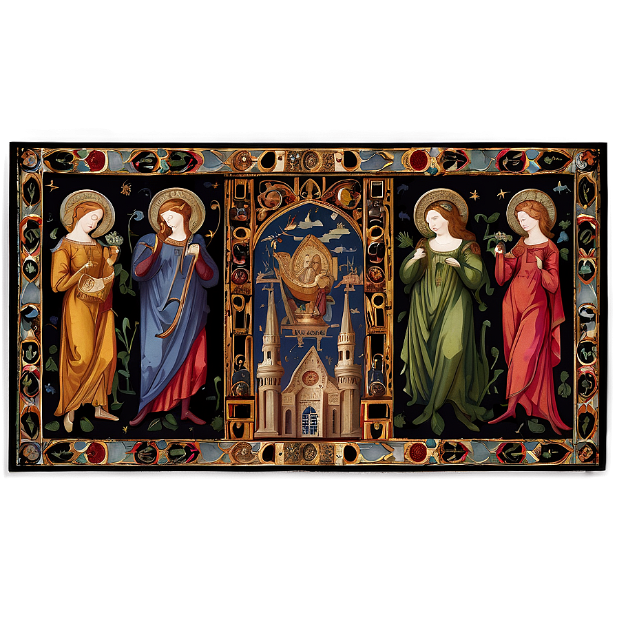 Medieval Gothic Tapestry Png Hfd PNG Image