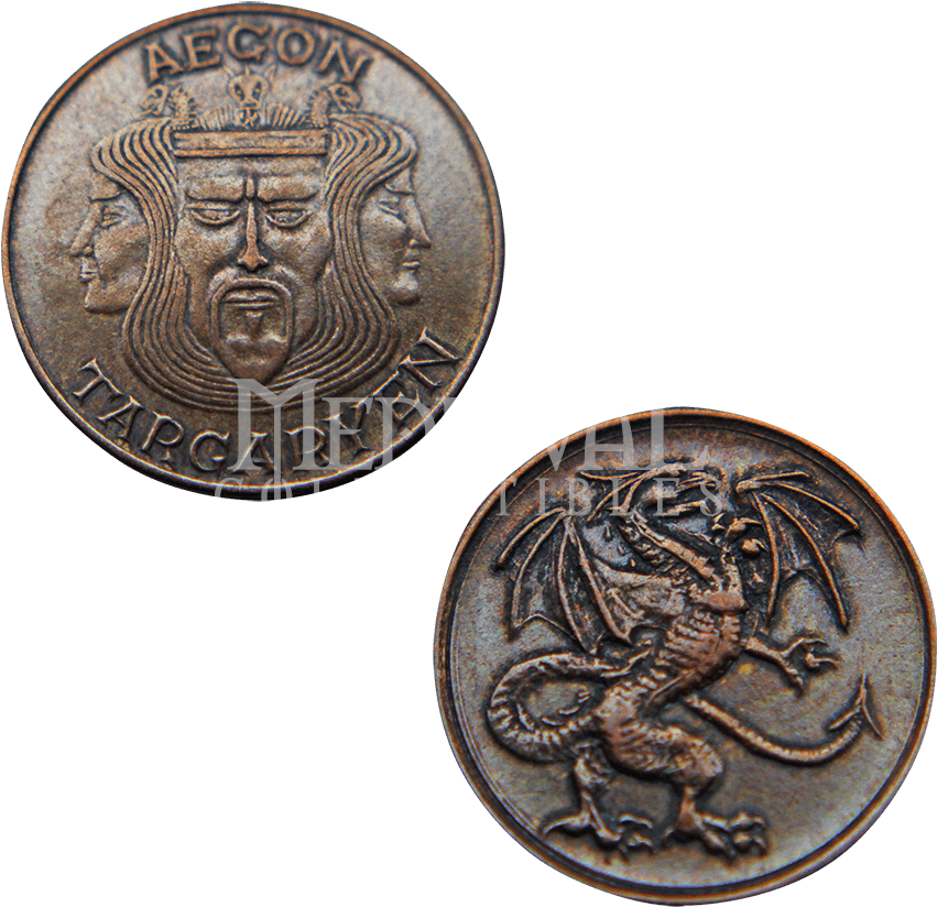 Medieval Inspired Copper Coins PNG Image