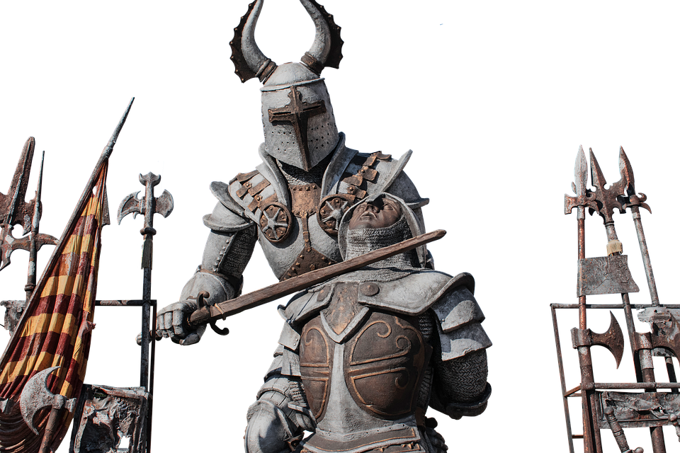 Medieval Knight Armorand Weapons PNG Image