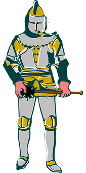 Medieval Knight Cartoon Character PNG Image