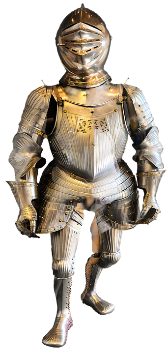 Medieval Knight Full Armor Standing PNG Image