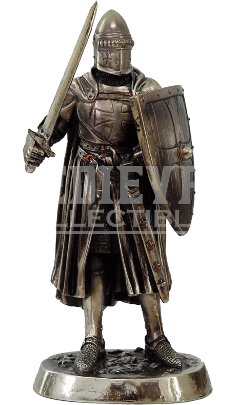 Medieval Knight Statuewith Swordand Shield PNG Image