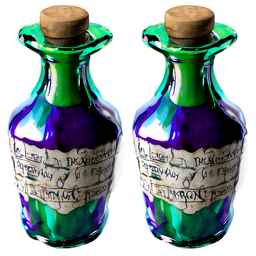 Medieval Potion Bottles Png Xqx77 PNG Image