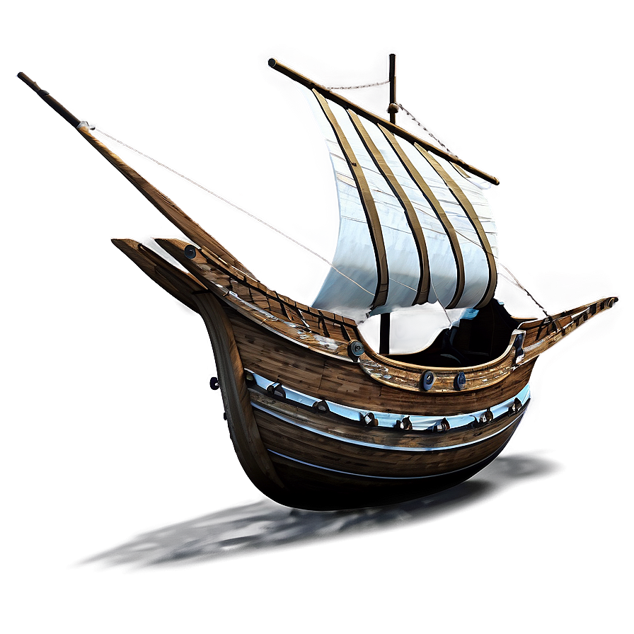 Medieval Ship Sailing Png 06232024 PNG Image