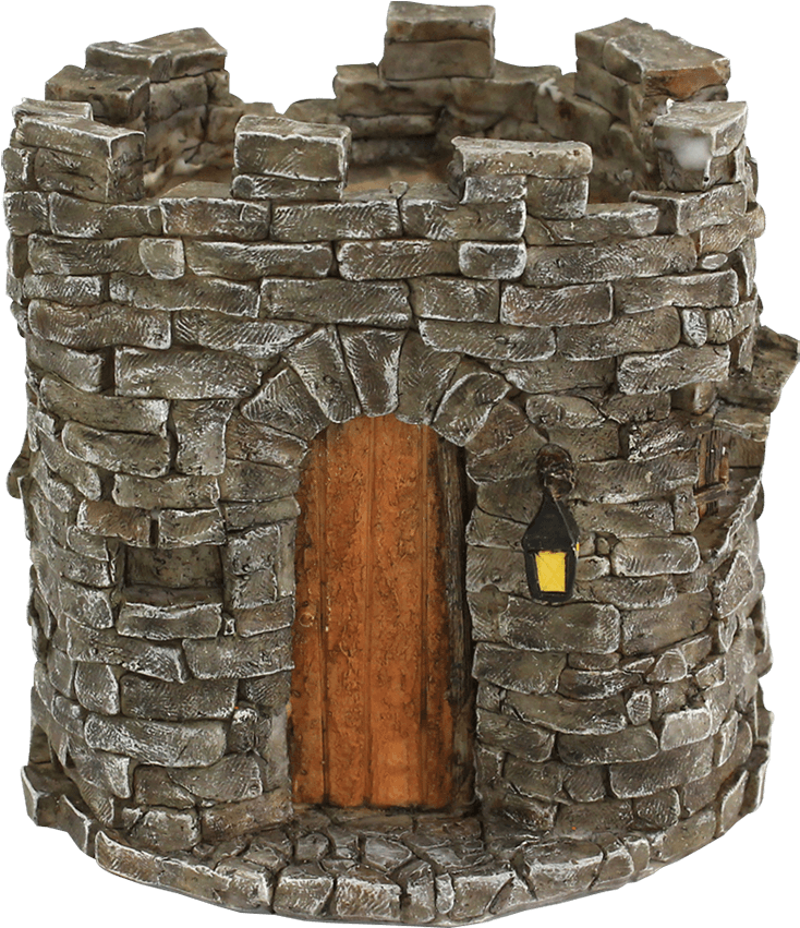 Medieval Stone Tower Model PNG Image