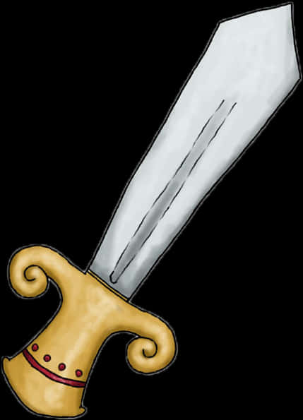 Medieval Sword Illustration PNG Image