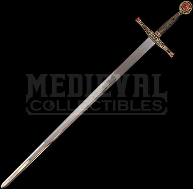 Medieval Sword Ornate Hilt PNG Image