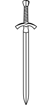 Medieval Sword Vector Illustration PNG Image