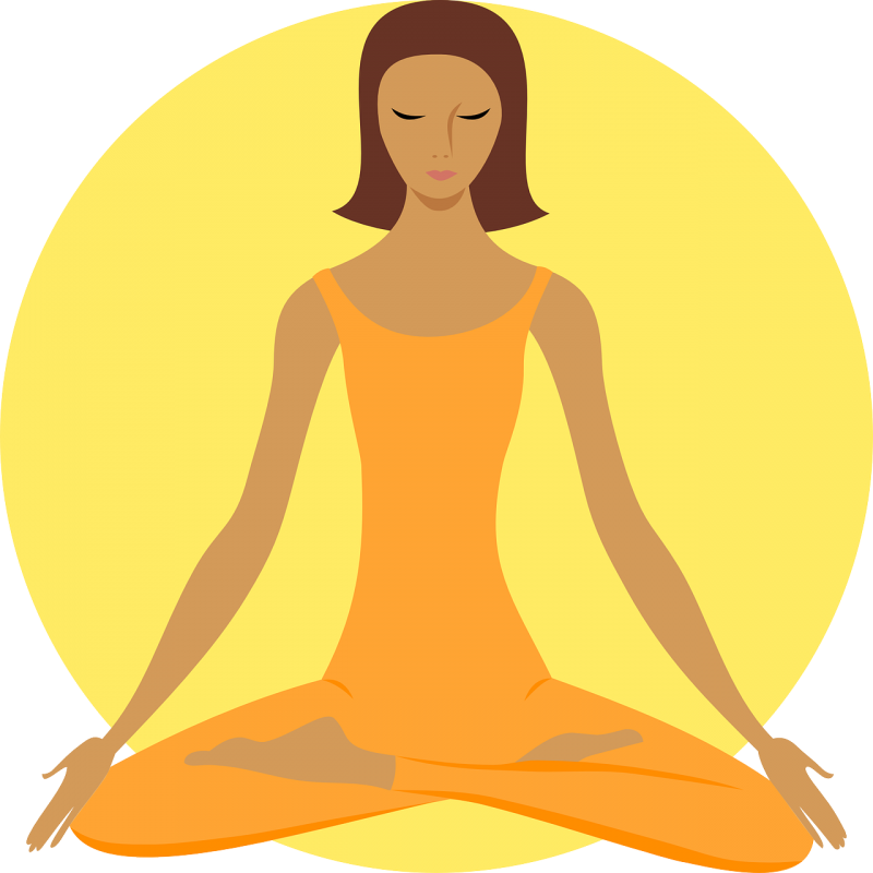 Meditation Pose Illustration PNG Image