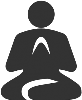 Meditation Silhouette Icon PNG Image