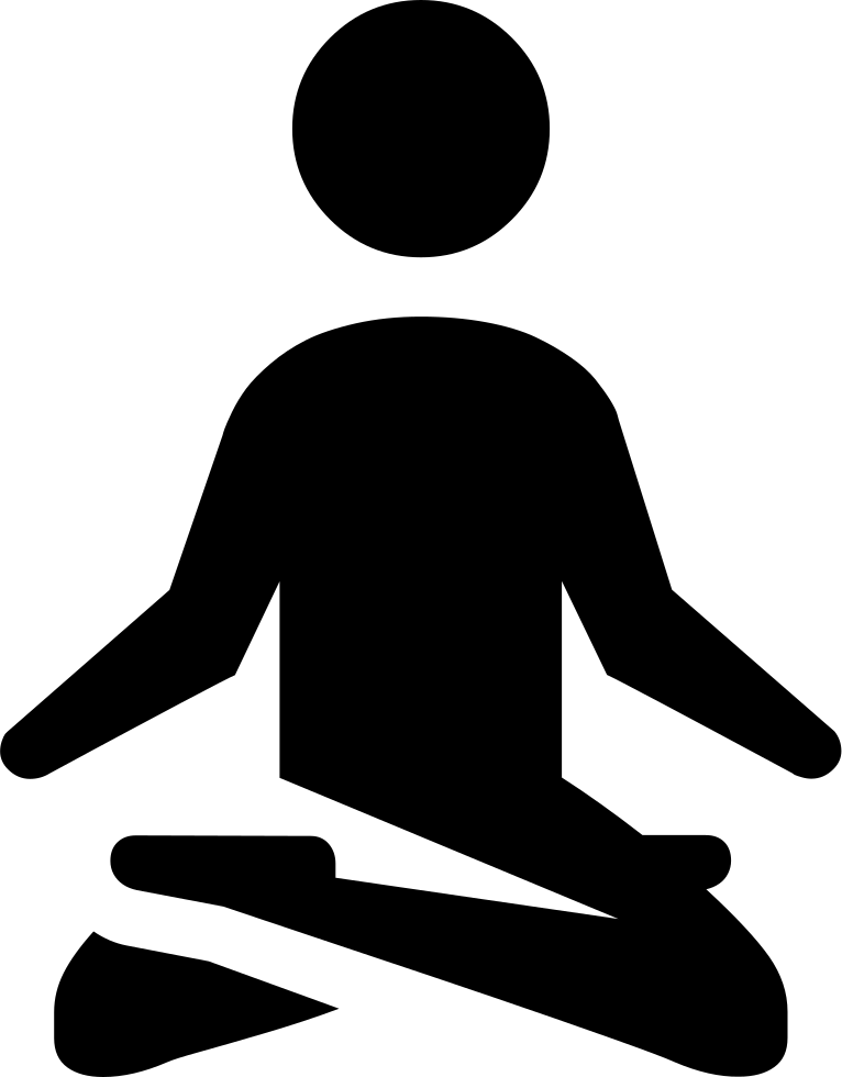 Meditation Silhouette Icon PNG Image