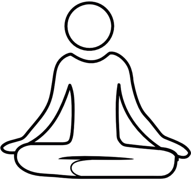 Meditation Silhouette Outline PNG Image