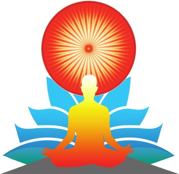 Meditative Figurewith Aura Illustration PNG Image