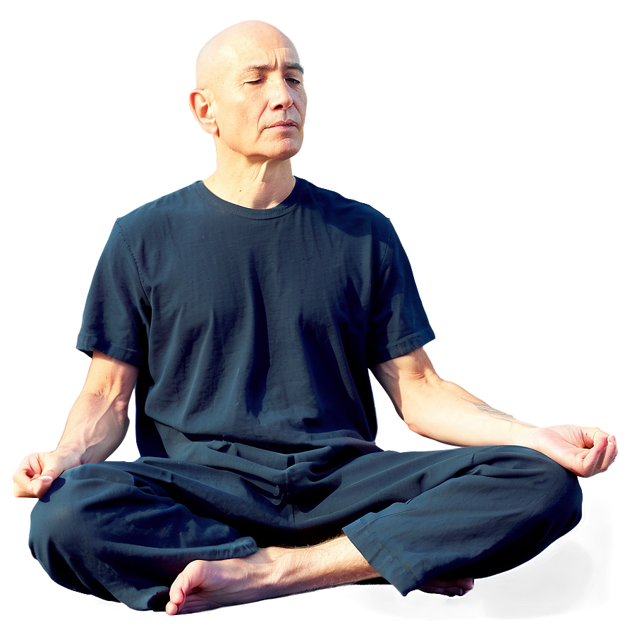 Meditative Man Figure Png Fau40 PNG Image