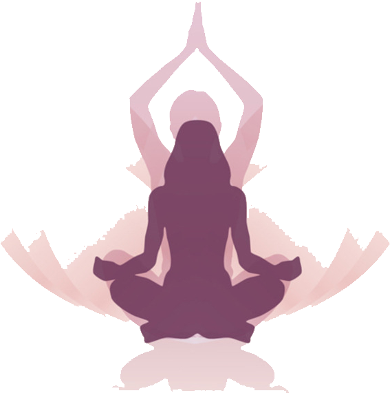 Meditative Silhouette Lotus Position PNG Image