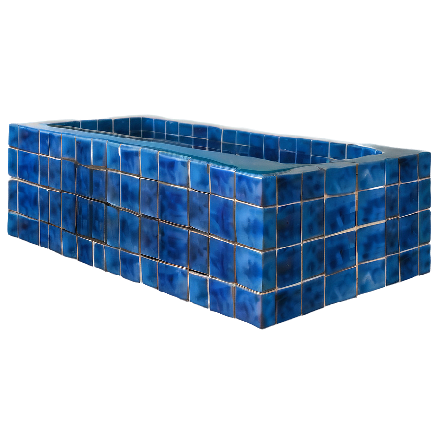 Mediterranean Blue Tile Tub Png 06282024 PNG Image