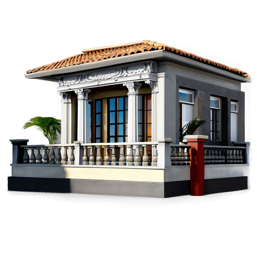 Mediterranean Mansion Facade Png Fkx PNG Image