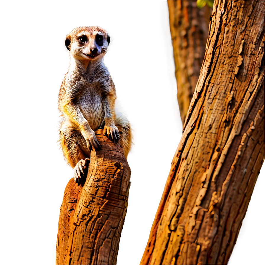 Meerkat Climbing Tree Png 06112024 PNG Image