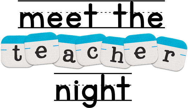 Meet The Teacher Night Sign PNG Image