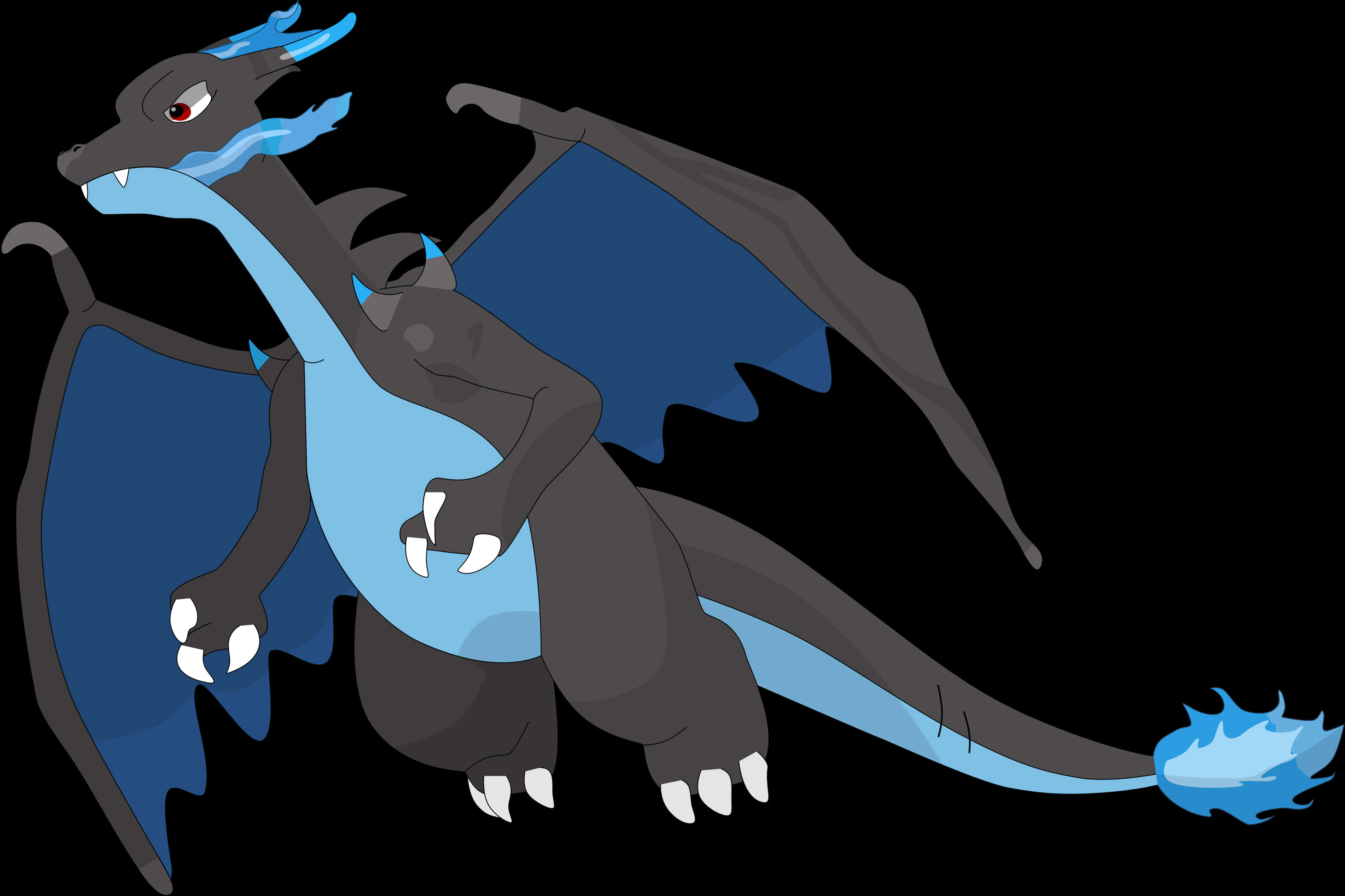 Mega Charizard X Fan Art PNG Image