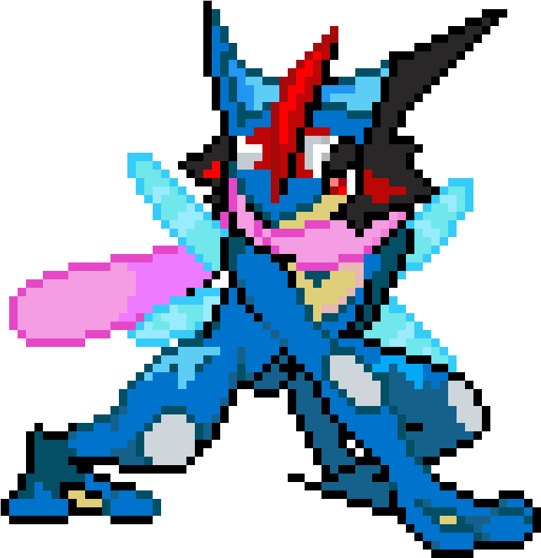 Mega_ Garchomp_ Pixel_ Art.png PNG Image