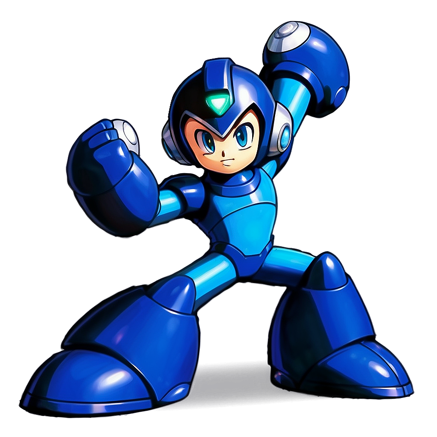 Mega Man Action Pose Png Sru61 PNG Image